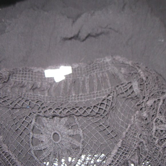 Crochet Blouse Summer Sheer Black - Picture 5 of 5